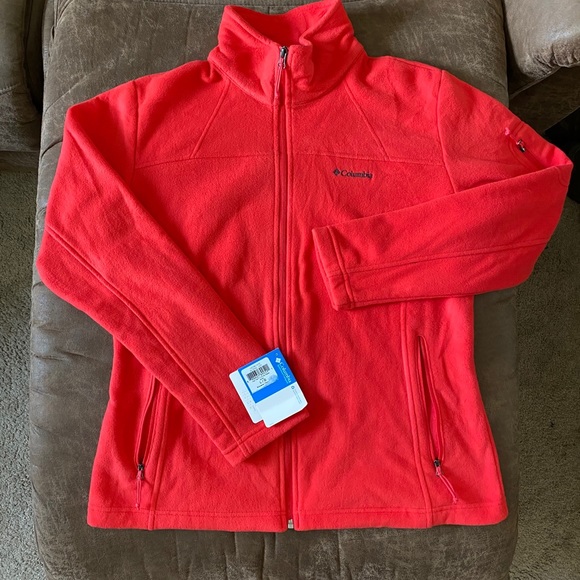 Columbia Jackets & Blazers - Columbia jacket bright coral pink fleece